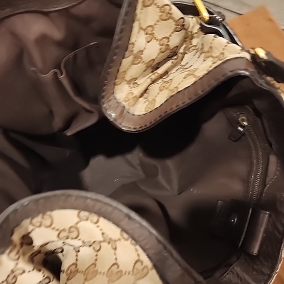 GUCCI Jockey Tote - Canvas with gold hardware - Pre-owned - Picture 13 of 17